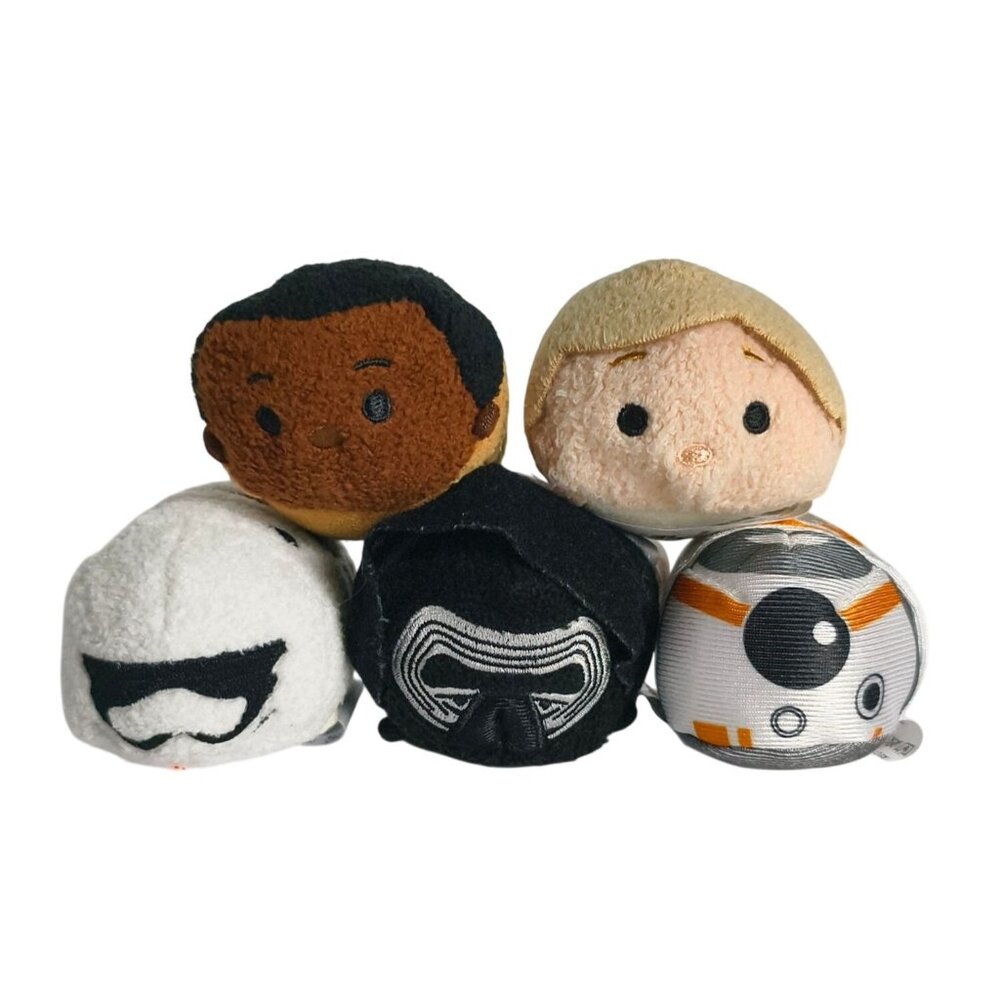 Star Wars Tsum Tsum Mini Plush 5 Pc Character BB-8 Kylo Ren Finn Rey Stormtroope